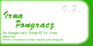 irma pongracz business card